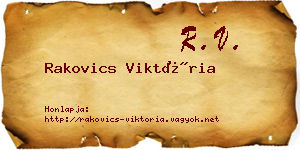 Rakovics Viktória névjegykártya